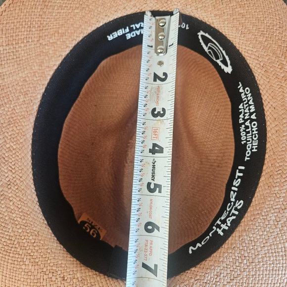 Montecristi Panama Hat – Genuine Handwoven Straw, Black Band, New - Picture 8 of 8